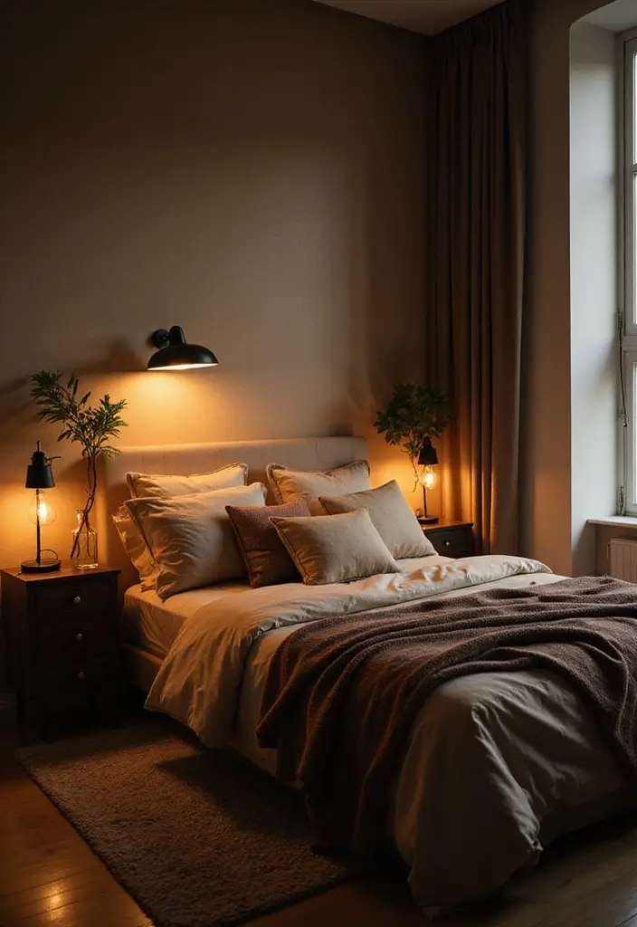 27 Birthday Bedroom Decorations for Him Ideas That Feel Romantic and Thoughtful - 7. Mood Lighting with Lamps