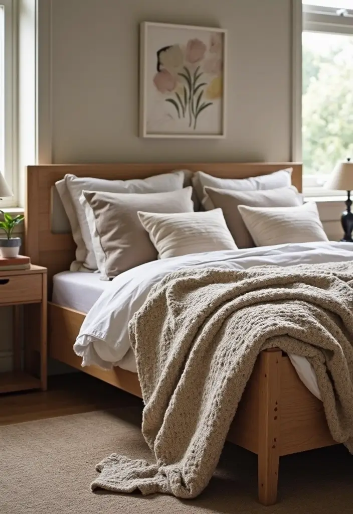 27 Cream and Beige Bedroom Ideas That Are Calm & Timeless - 10. Boucle and Chenille Fabrics