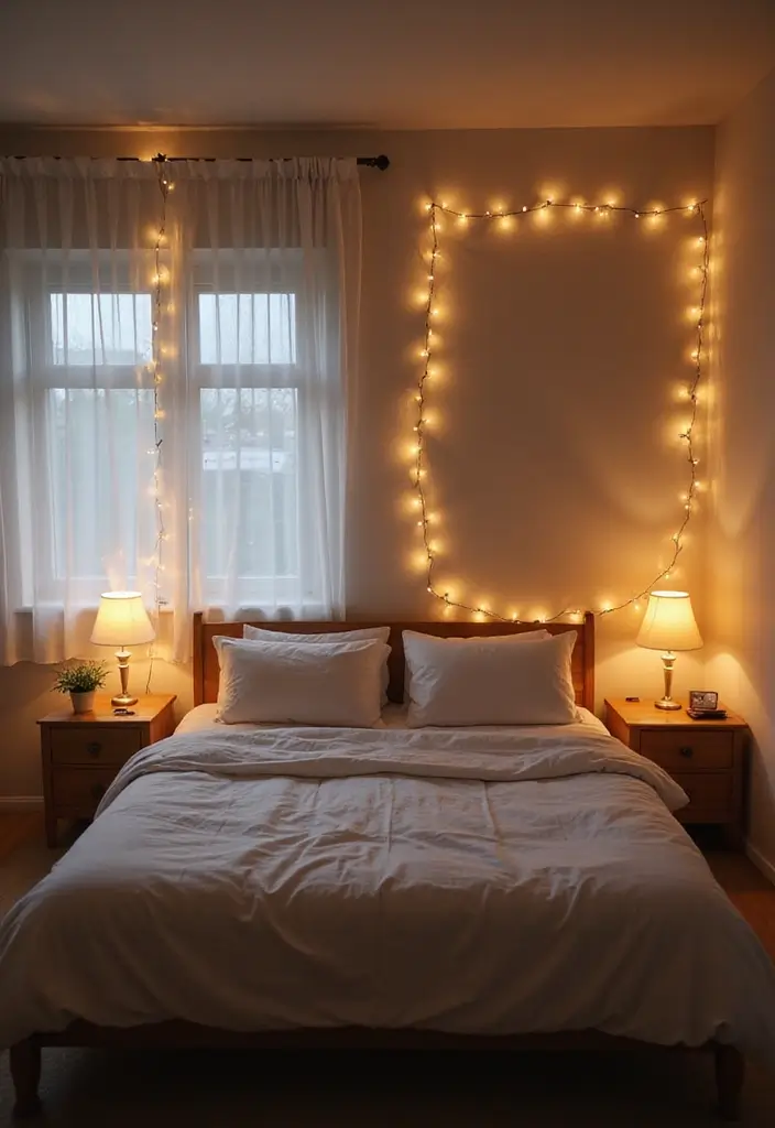 27 Cream and Beige Bedroom Ideas That Are Calm & Timeless - 5. Soft Lighting for Serenity