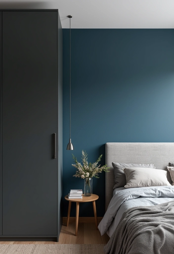 27 Dark Grey Wardrobe Bedroom Ideas That Feel Sleek and Elegant - 20. Experimenting with Colors