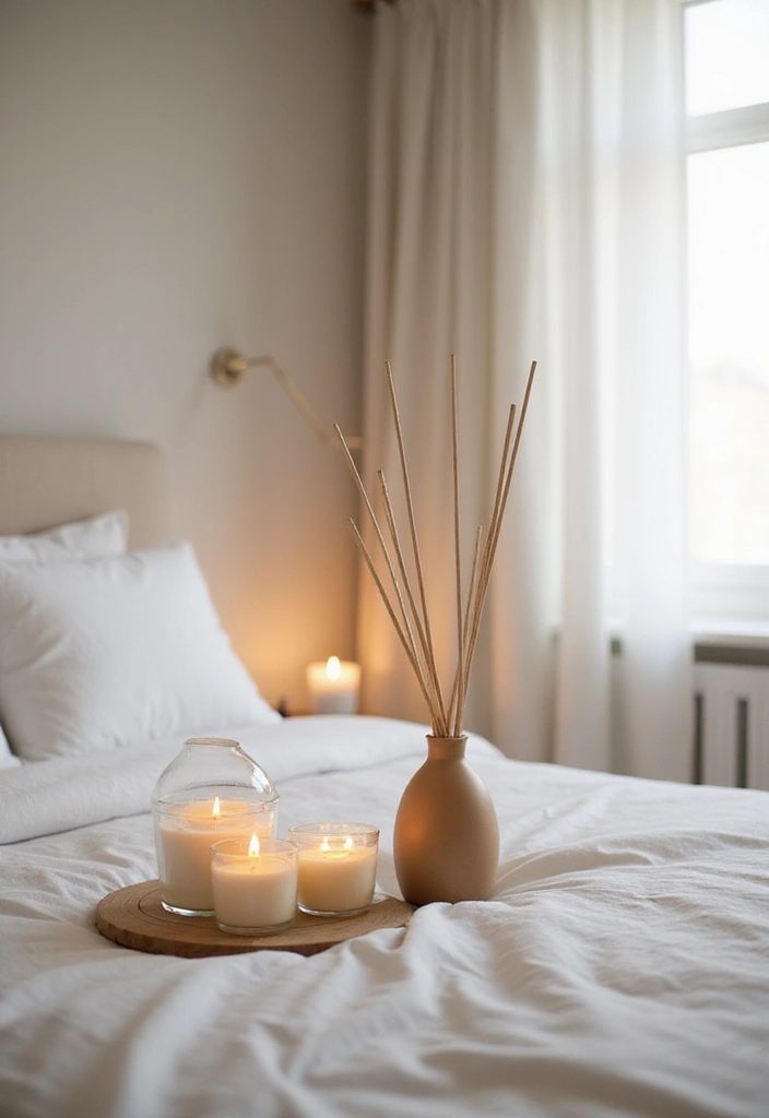 28 Simple Bedroom Design Modern Ideas That Feel Clean and Calm - 20. Calming Aromas