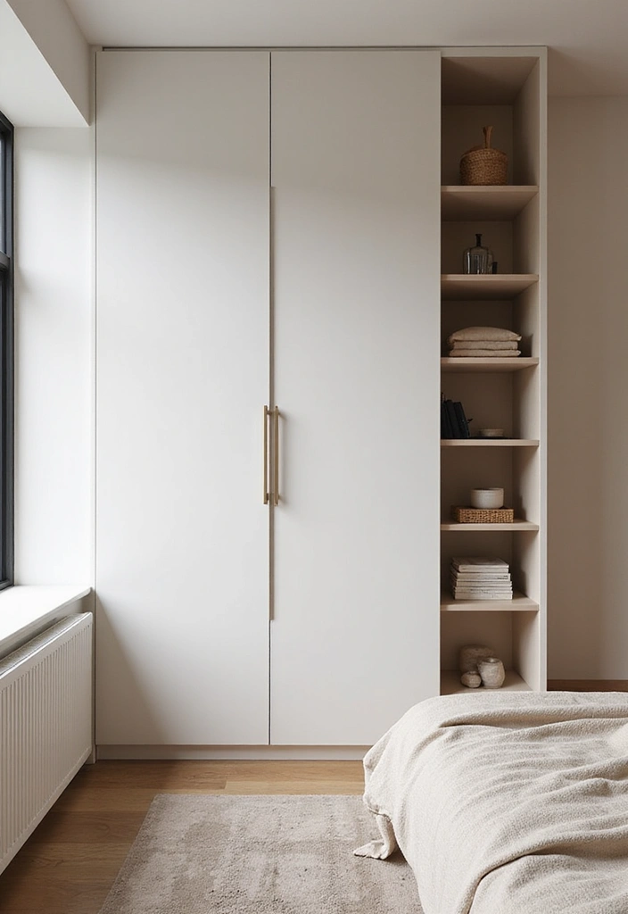 28 Wall Almirah Design for Bedroom Ideas That Save Space Beautifully - 1. Minimalist Magic