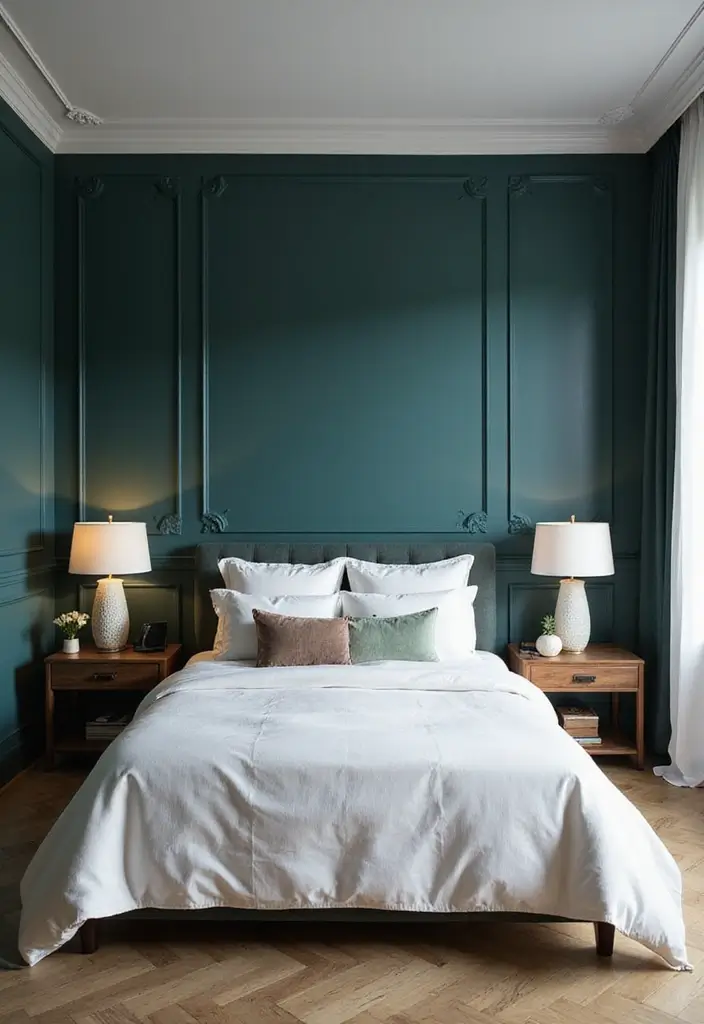 29 Dark Bedroom Wall Colors That Create a Moody and Relaxing Space - 17. Deep Teal