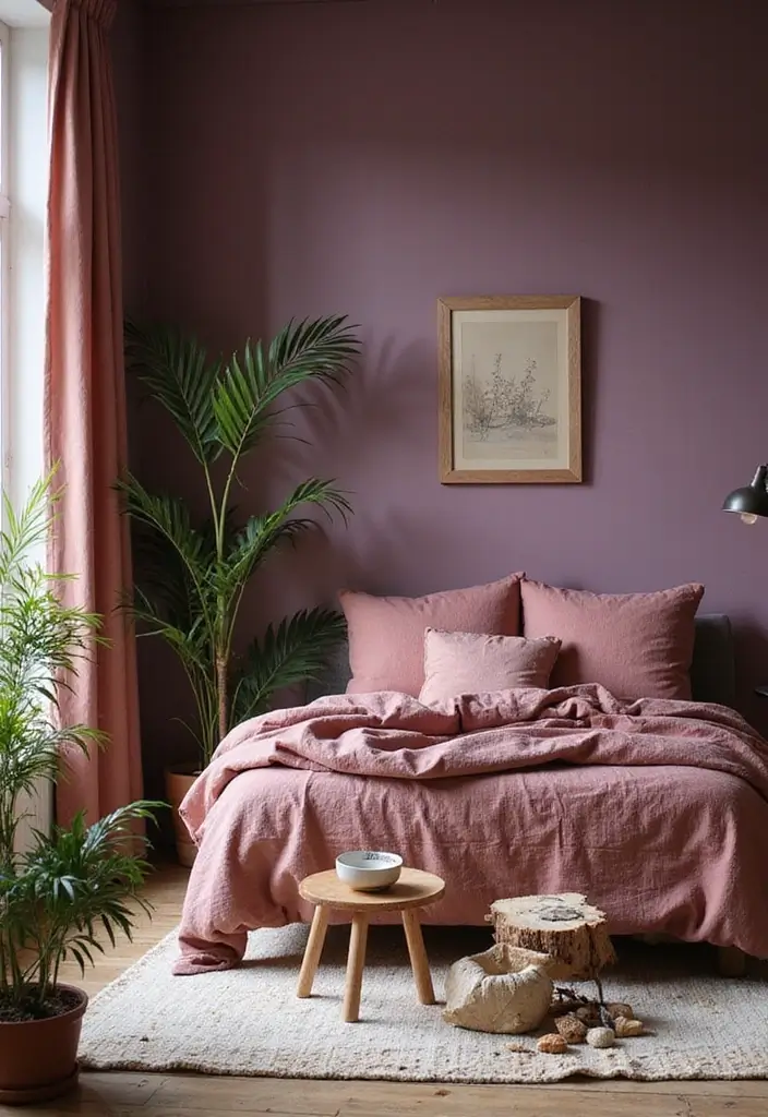 29 Purple Paint Colors Bedroom Ideas That Add Depth and Serenity - 20. Earthy Purple Tones