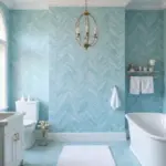 14 Blue Herringbone Tile Bathroom Designs You Will Love