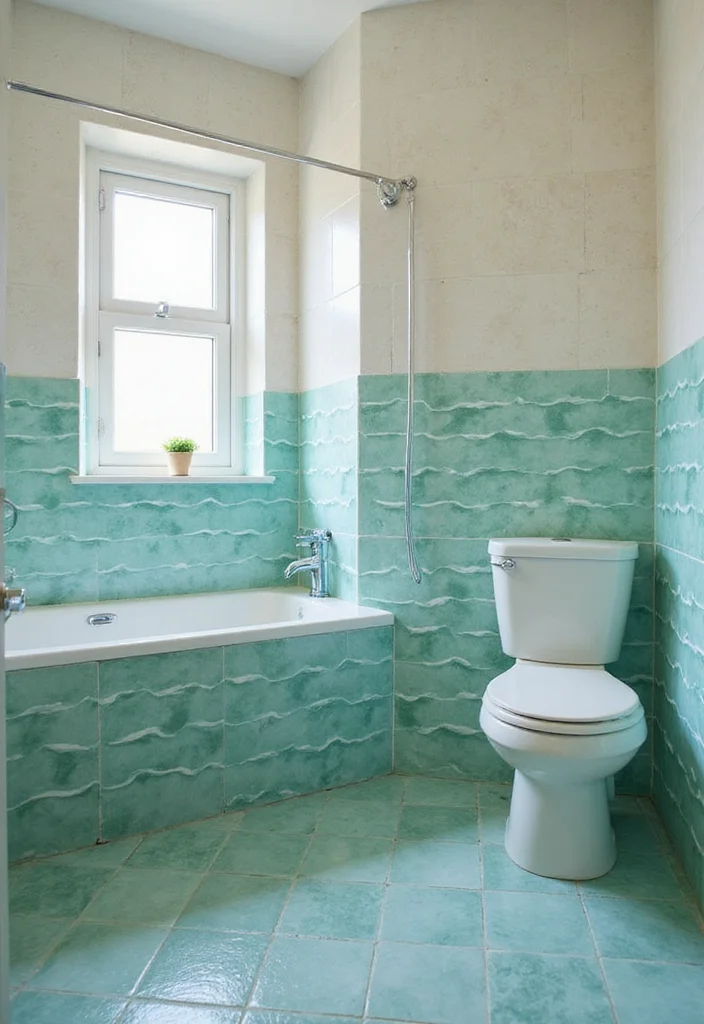 14 Boho Bathroom Tile Ideas With Artistic Patterns - 5. Ocean-Inspired Blues