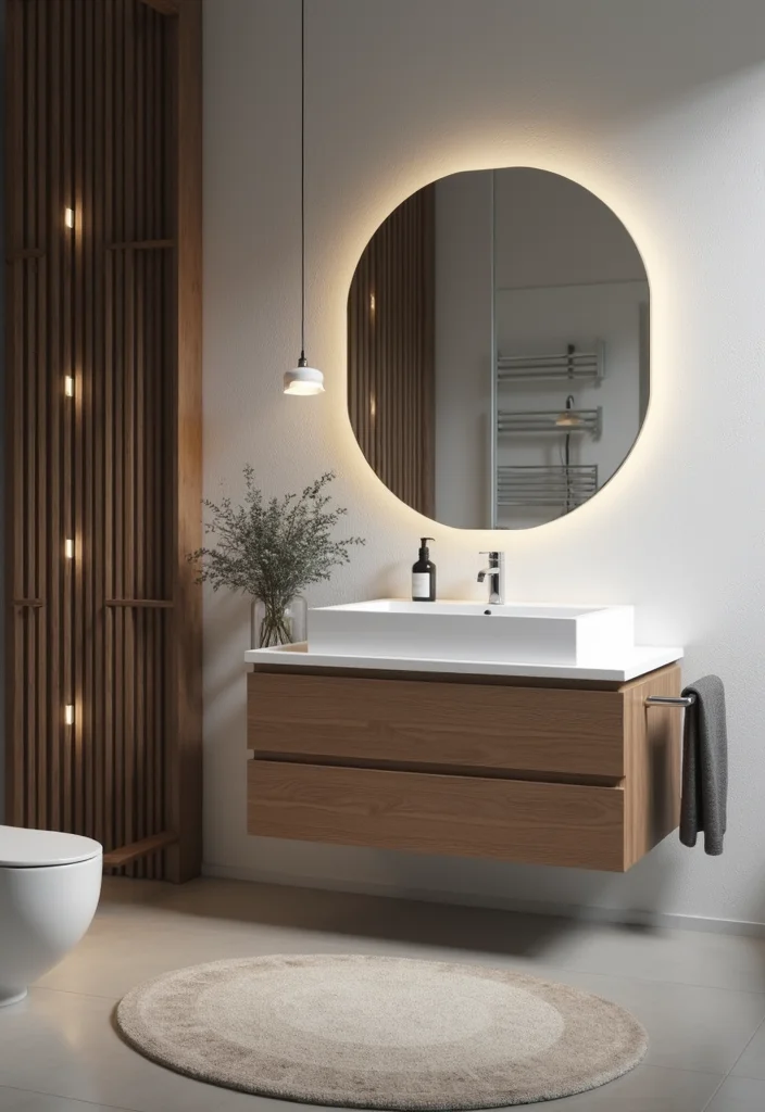 14 Minimalist Bathroom Vanity Ideas For Clean Living - 14. Smart Tech Integration