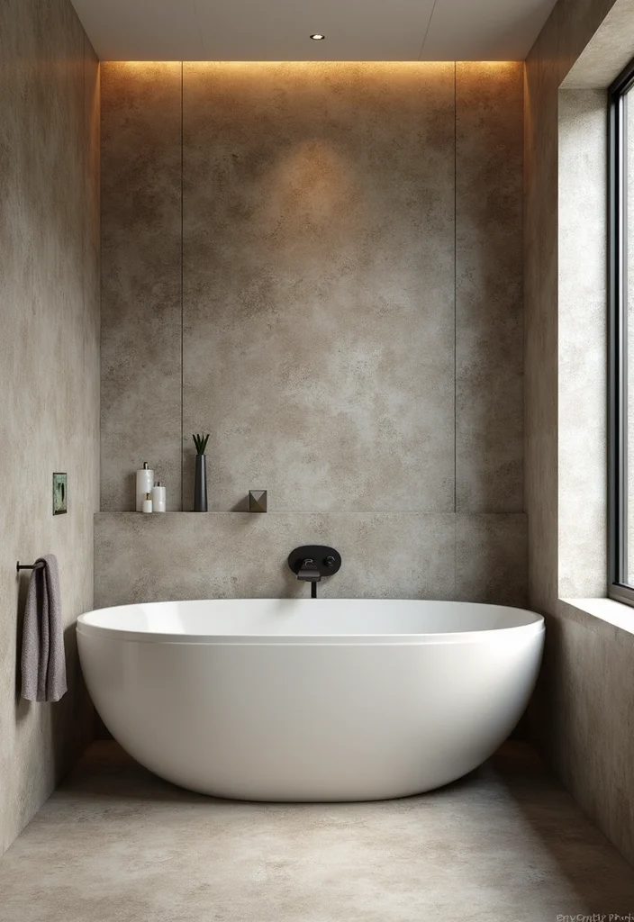 14 Painted Bathroom Wall Ideas For A Fresh Update - 5. Textured Finish for Depth