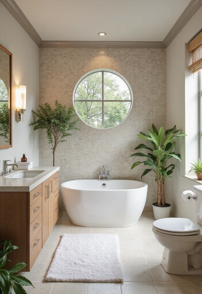 14 Penny Tile Bathroom Ideas That Feel Fresh - 9. Spa-Like Retreat