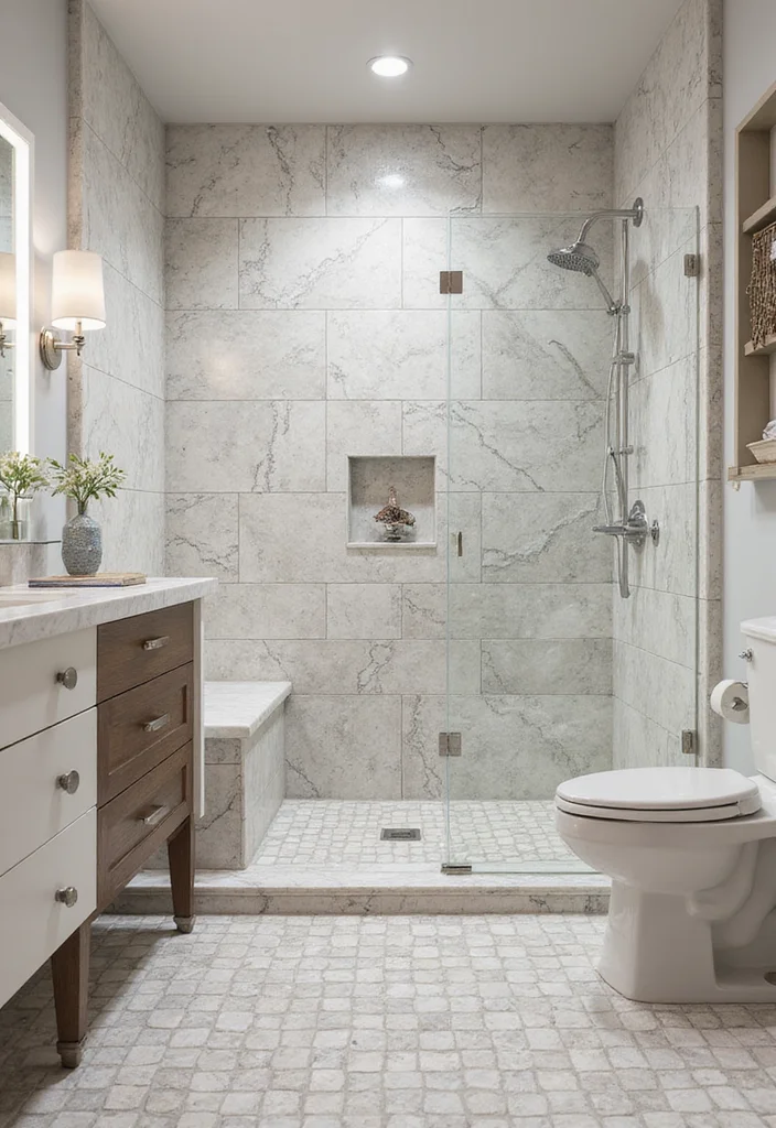 14 Porcelain Tile Bathroom Ideas For Durable Beauty - 13. Customizable Patterns