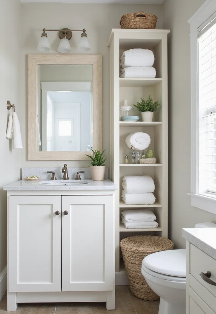 14 Shaker Bathroom Vanity Ideas With Timeless Appeal - 4. Space-Saving Solutions