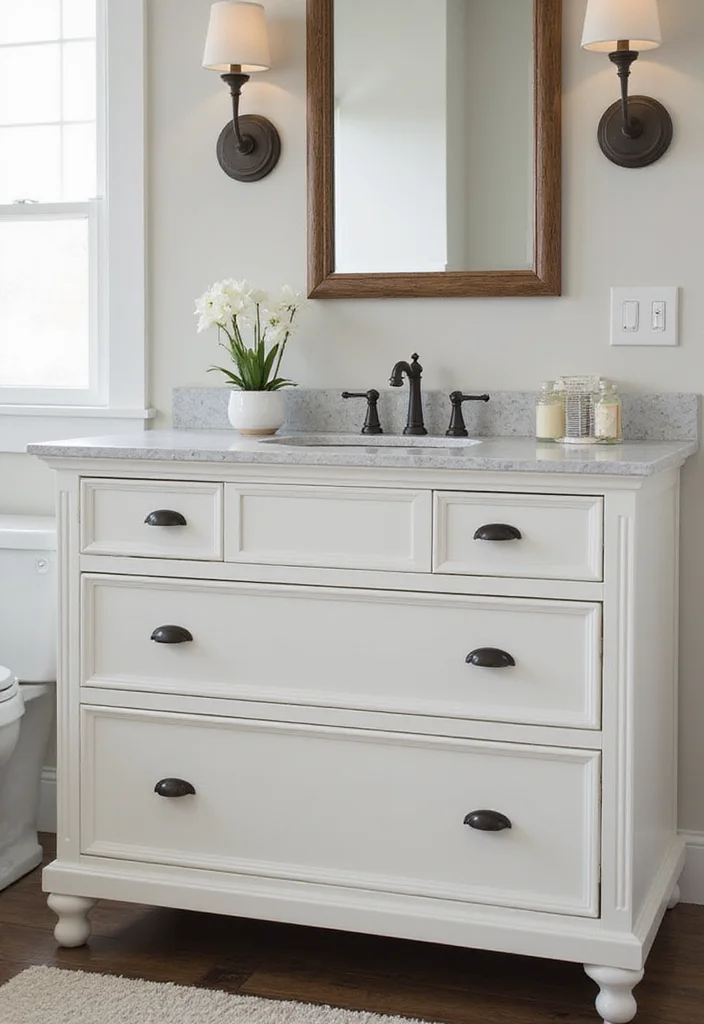 14 Shaker Bathroom Vanity Ideas With Timeless Appeal - 8. Bold Hardware
