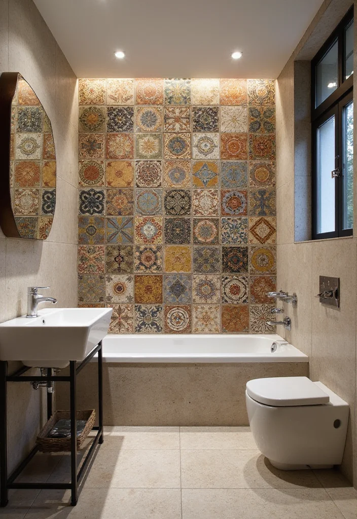 14 Textured Tile Bathroom Ideas With Depth - 3. Artisan Handcrafted Tiles