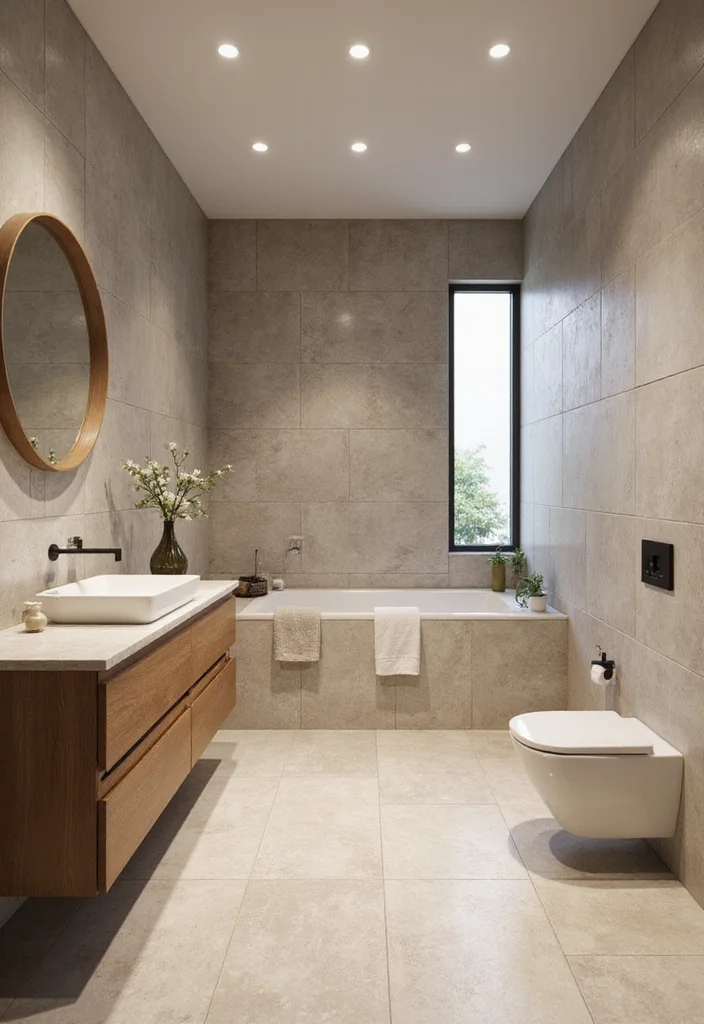 16 Bathroom Wall Tile Designs That Transform Any Space - 4. Eco-Friendly Stone Tiles