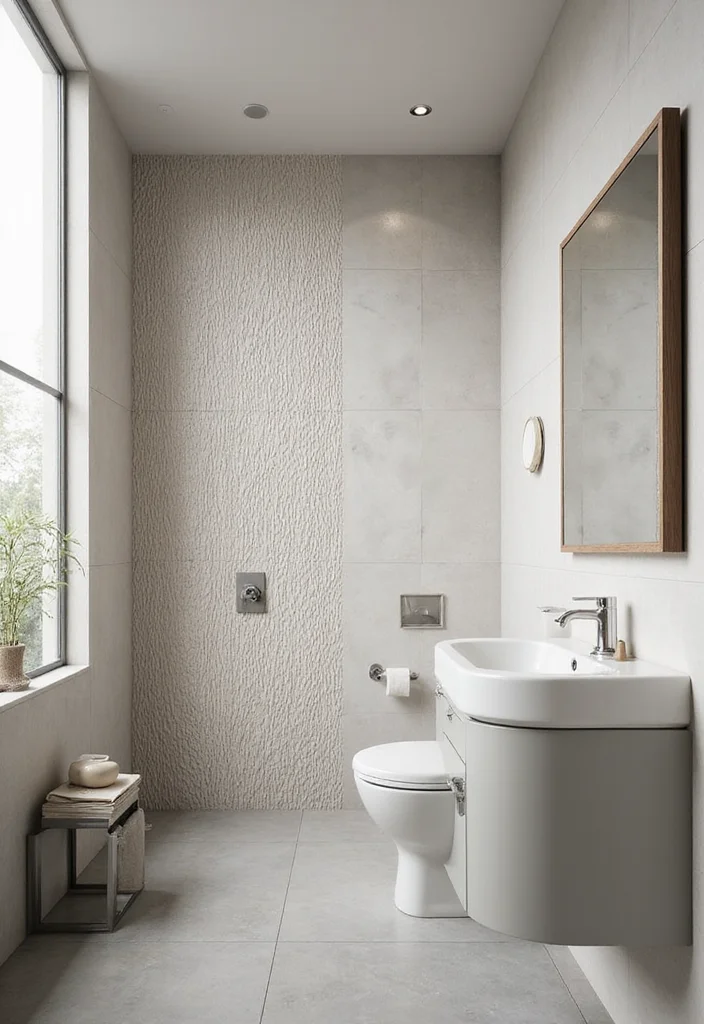16 Bathroom Wall Tile Designs That Transform Any Space - 5. Textured Tiles for Depth