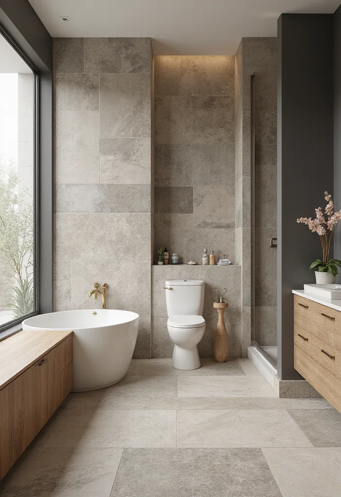 16 Luxury Bathroom Tile Ideas For High End Homes - 2. Natural Stone Tiles