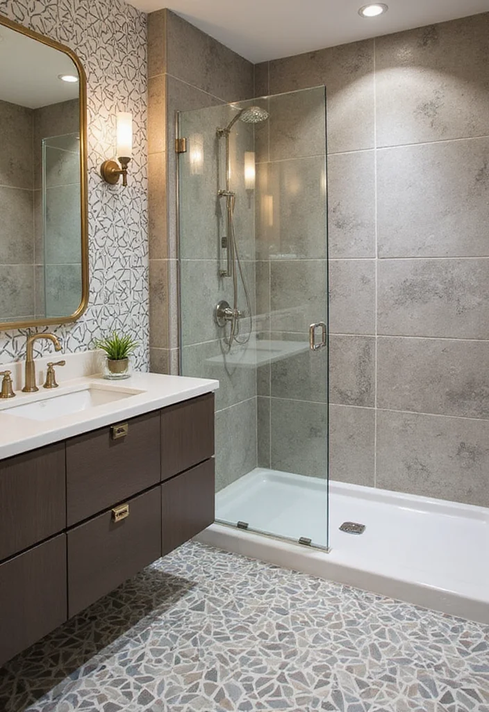 16 Luxury Bathroom Tile Ideas For High End Homes - 4. Geometric Patterned Tiles