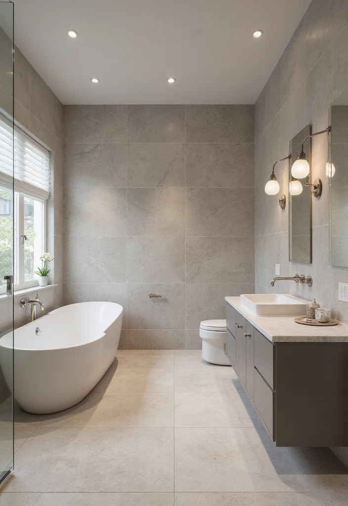 16 Luxury Bathroom Tile Ideas For High End Homes - 7. Large Format Tiles