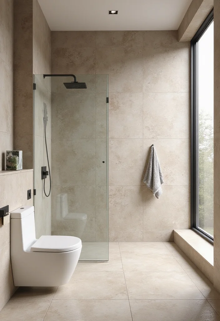 16 Modern Tile Bathroom Ideas for Stylish Homes - 1. Eco-Friendly Porcelain Tiles