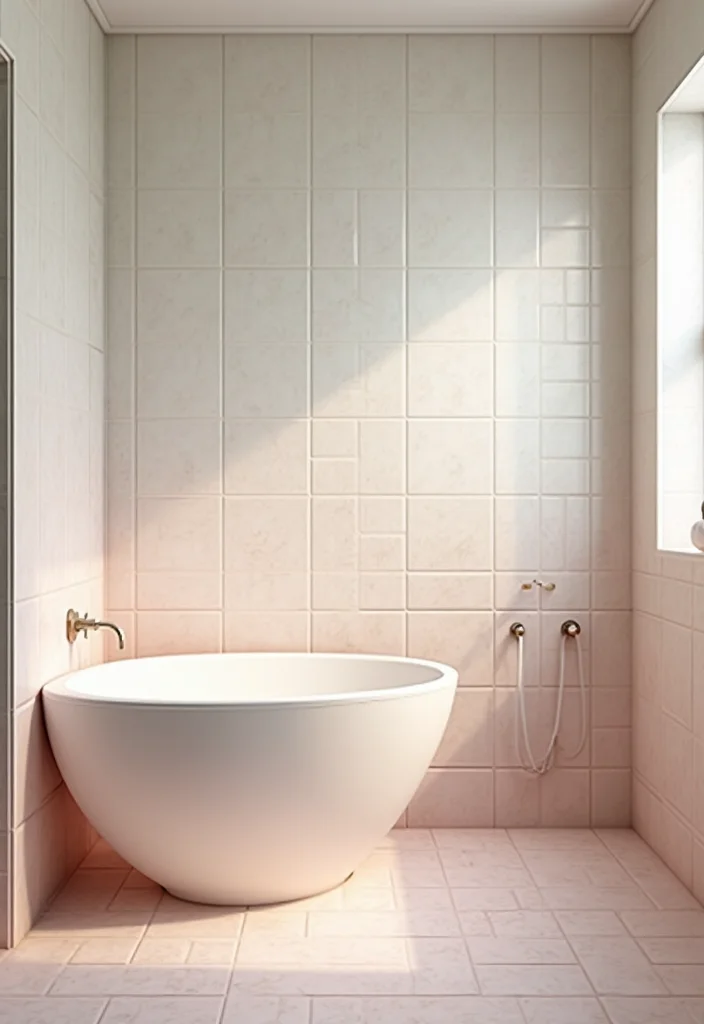 16 Modern Tile Bathroom Ideas for Stylish Homes - 12. Understated Pastel Colors