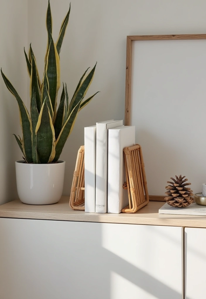 25 Black and Rattan Bedroom Ideas That Mix Modern and Natural Styles - 25. Rattan Bookends