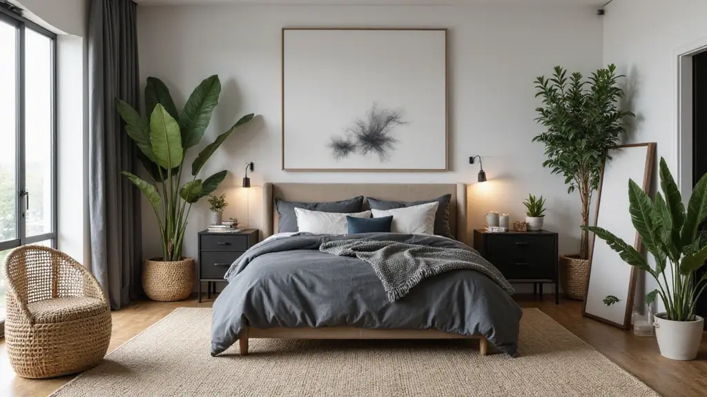 25 Black and Rattan Bedroom Ideas That Mix Modern and Natural Styles