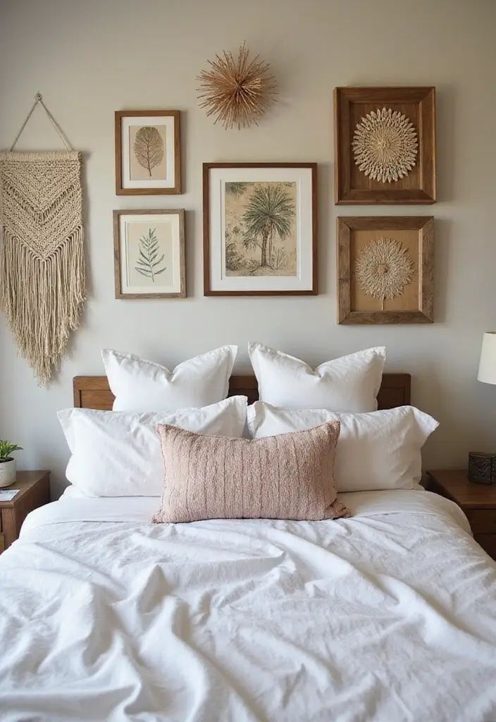 26 Fall Decor for Bedroom Ideas That Feel Cozy and Seasonal - 10. Textured Wall Decor