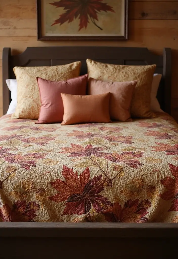 26 Fall Decor for Bedroom Ideas That Feel Cozy and Seasonal - 11. Quilted Bedspreads