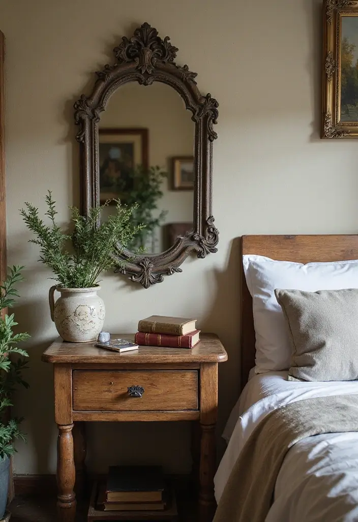 26 Fall Decor for Bedroom Ideas That Feel Cozy and Seasonal - 13. Vintage Finds