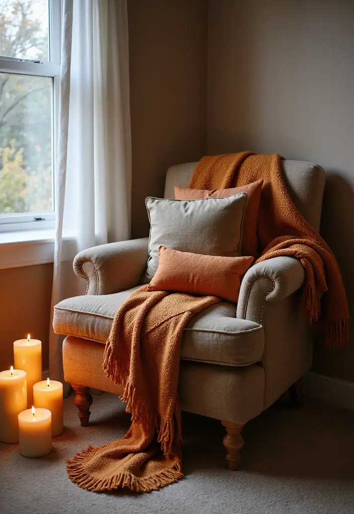26 Fall Decor for Bedroom Ideas That Feel Cozy and Seasonal - 2. Cozy Fall Accents