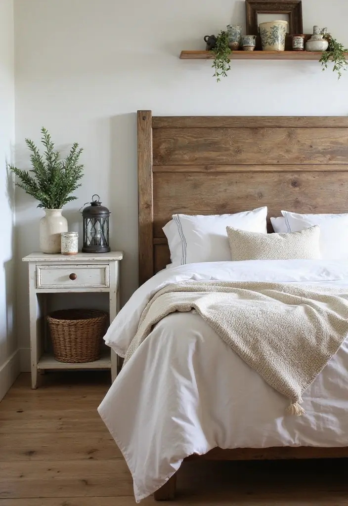 26 Fall Decor for Bedroom Ideas That Feel Cozy and Seasonal - 4. Rustic Farmhouse Furniture