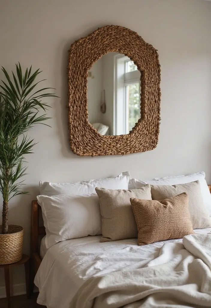 26 Mirror Design for Bedroom Ideas That Add Light and Style - 15. Mirror Frames with Textures