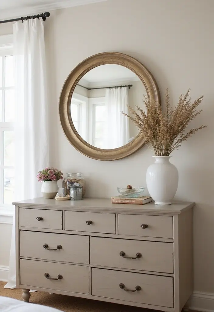 26 Mirror Design for Bedroom Ideas That Add Light and Style - 19. Round Mirrors