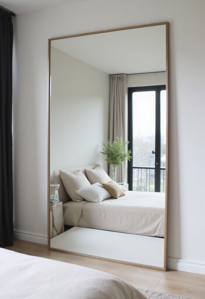 26 Mirror Design for Bedroom Ideas That Add Light and Style - 4. Frameless Mirrors