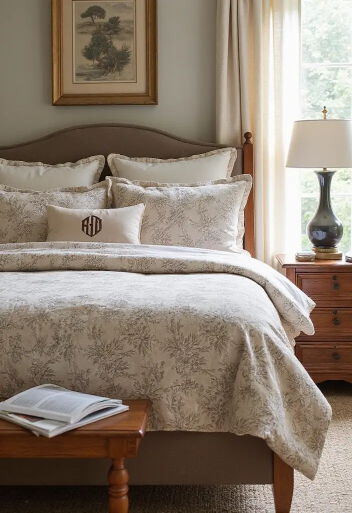 26 Modern Home Interior Design Bedroom Ideas That Feel Sleek and Elegant - 10. Customized Bedding for a Personal Touch