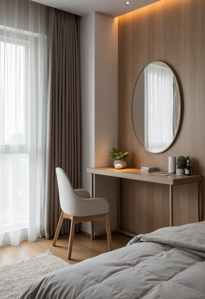 26 Modern Home Interior Design Bedroom Ideas That Feel Sleek and Elegant - 12. Functional Workspace in the Bedroom