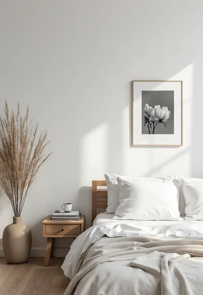 26 Modern Home Interior Design Bedroom Ideas That Feel Sleek and Elegant - 14. Understated Artwork