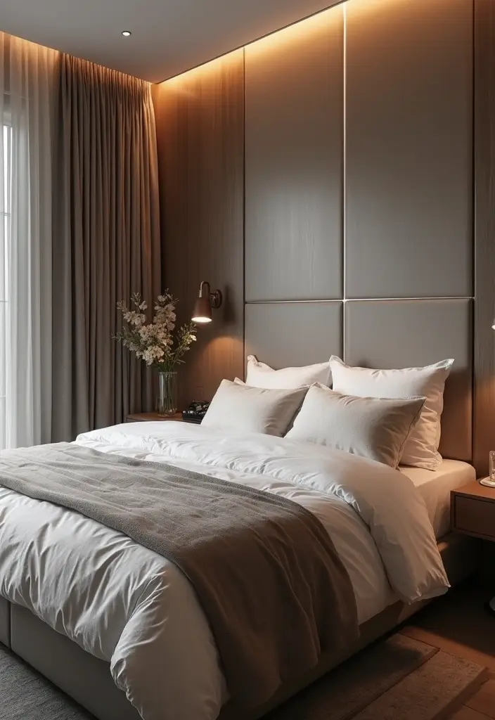 26 Modern Home Interior Design Bedroom Ideas That Feel Sleek and Elegant - 16. Integrated Technology