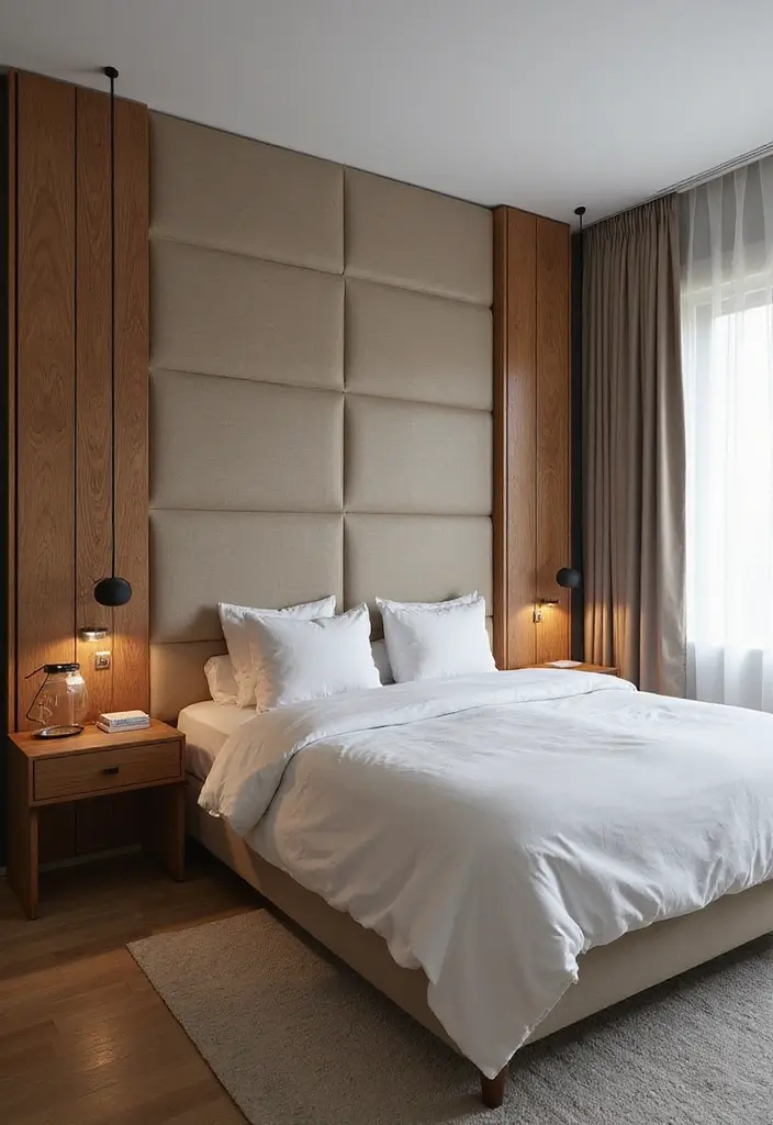 26 Modern Home Interior Design Bedroom Ideas That Feel Sleek and Elegant - 19. Feature Walls with Panels