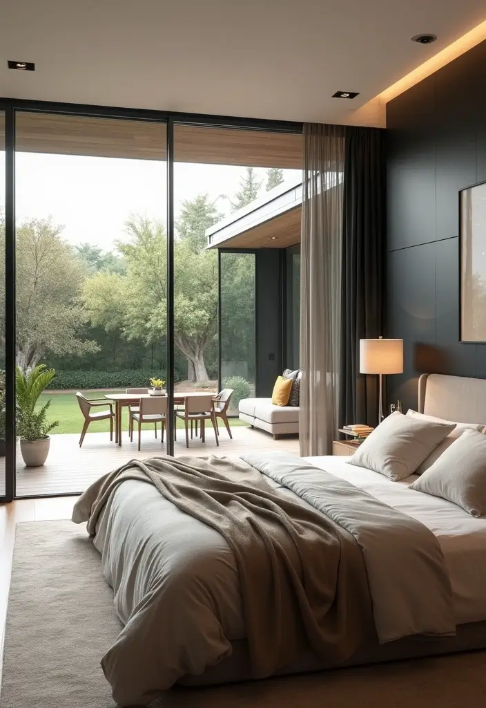 26 Modern Home Interior Design Bedroom Ideas That Feel Sleek and Elegant - 24. Seamless Indoor-Outdoor Flow