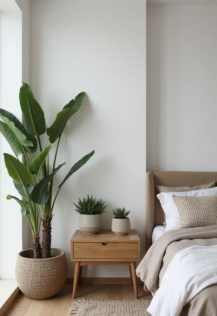 26 Modern Home Interior Design Bedroom Ideas That Feel Sleek and Elegant - 6. Indoor Plants for a Fresh Touch