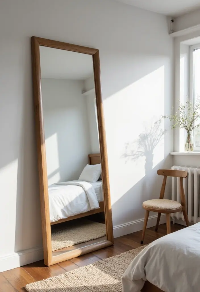 26 Modern Home Interior Design Bedroom Ideas That Feel Sleek and Elegant - 9. Large Mirrors for Illusion of Space