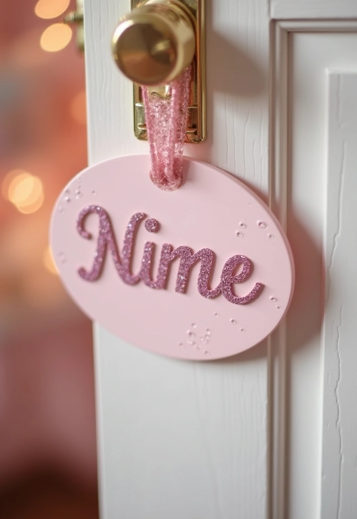 26 Pink Christmas Bedroom Decor Ideas That Add Holiday Magic - 19. Personalized Name Tags