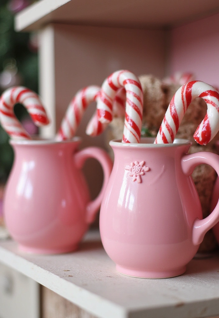 26 Pink Christmas Bedroom Decor Ideas That Add Holiday Magic - 21. Sweet Christmas Mugs