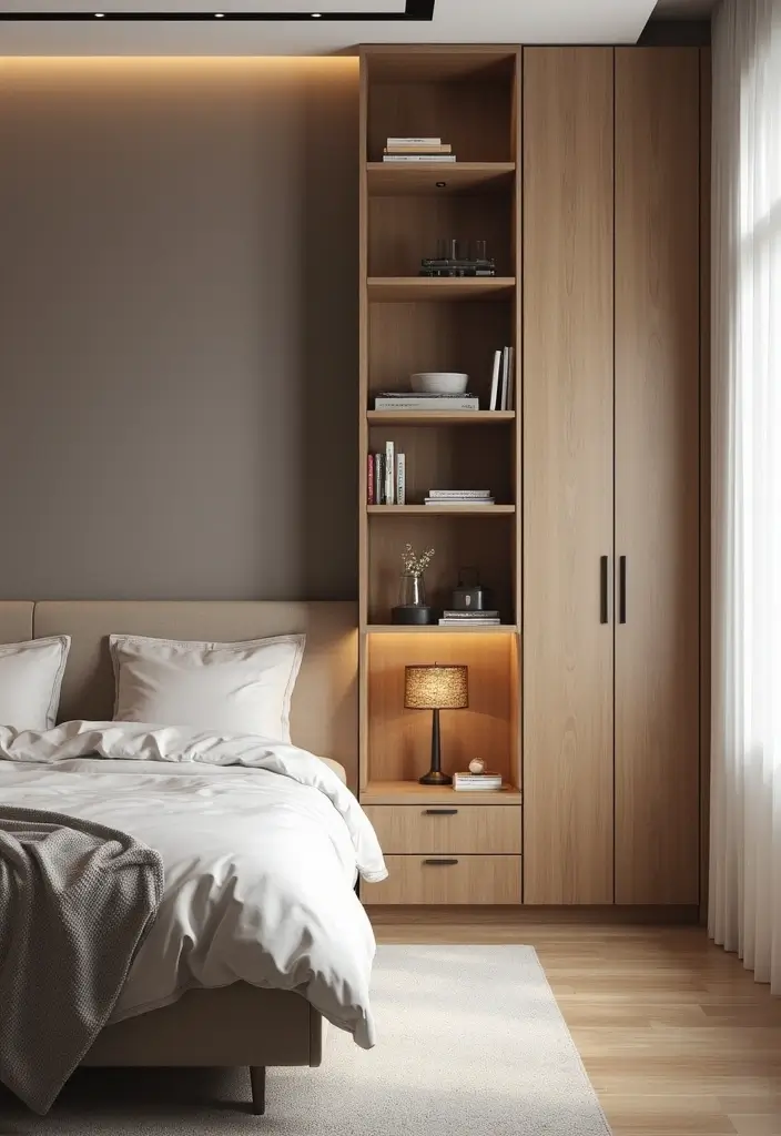 27 Bedroom Cub Board Interior Design Ideas That Feel Organized and Clean - 17. Stylish Corner Units