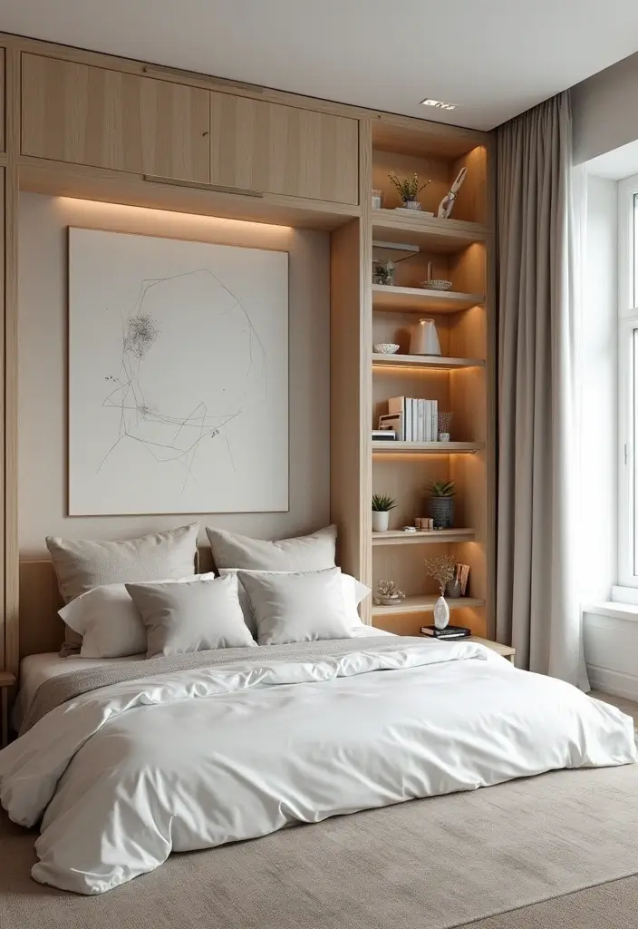 27 Bedroom Cub Board Interior Design Ideas That Feel Organized and Clean - 20. Clean Geometric Patterns