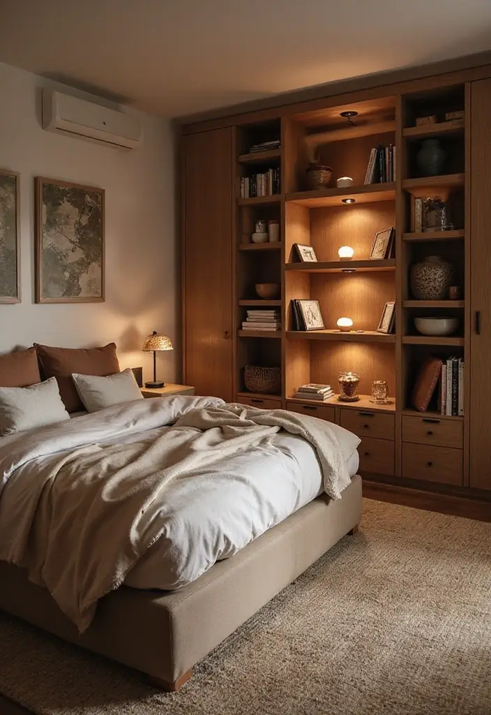 27 Bedroom Cub Board Interior Design Ideas That Feel Organized and Clean - 24. Layered Lighting Solutions