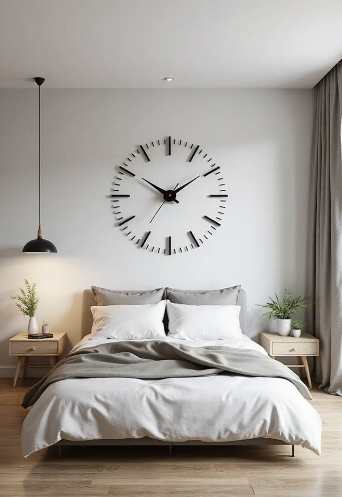 27 Birthday Bedroom Decorations for Him Ideas That Feel Romantic and Thoughtful - 22. Modern Clock