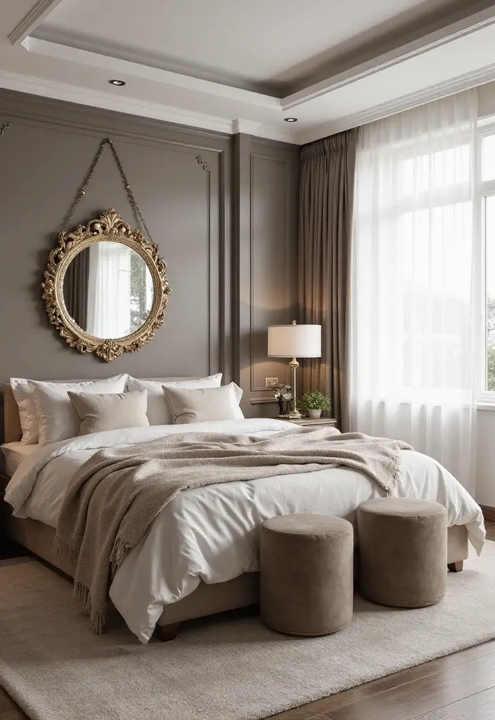 27 Birthday Bedroom Decorations for Him Ideas That Feel Romantic and Thoughtful - 26. Elegant Wall Mirrors