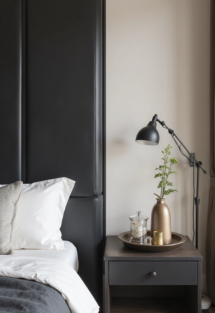 27 Black and Cream Bedroom Ideas That Feel Sophisticated & Calm - 16. Functional Decorative Trays